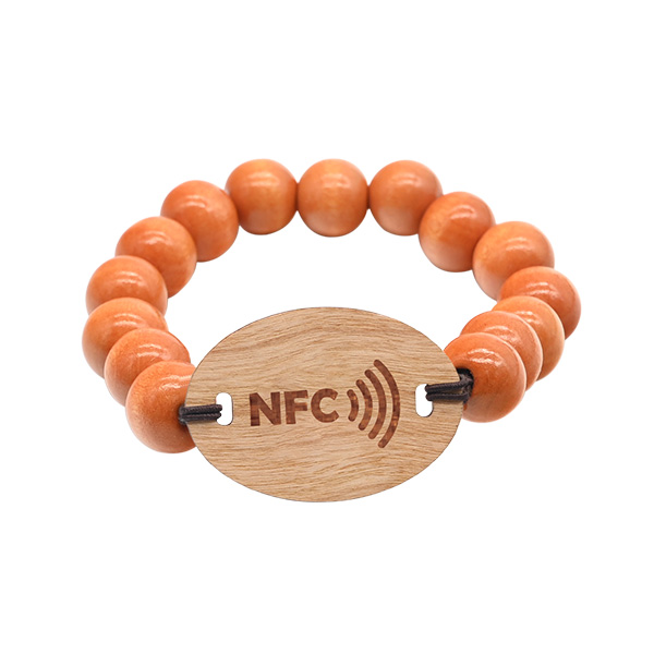 NFC珠子木卡RFID非標木卡木珠木頭珠子手環定制